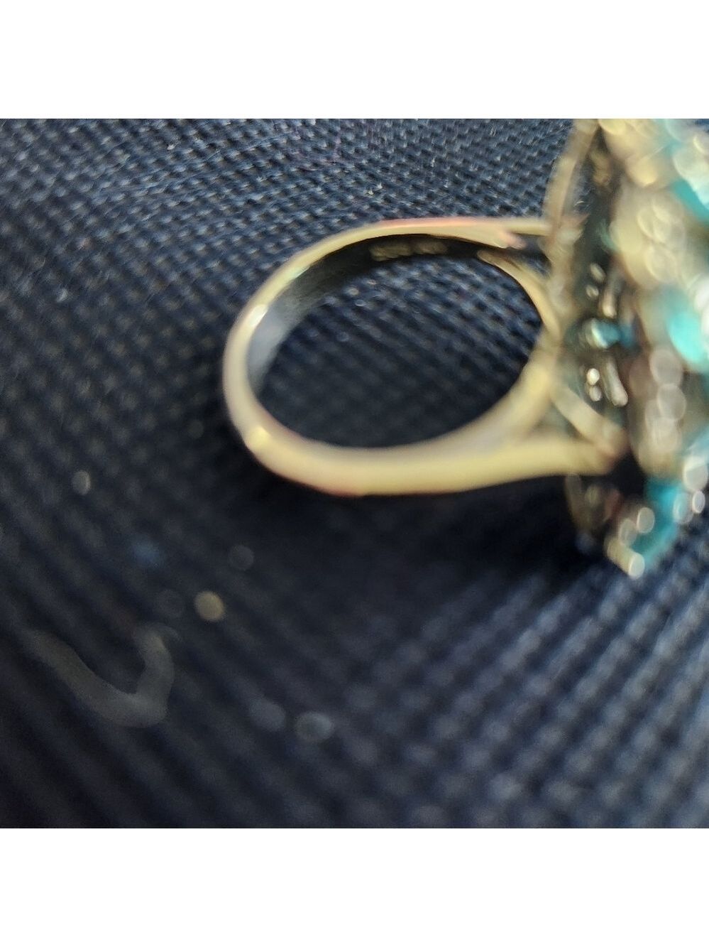 Aquamarine Ring, Sterling Silver Ring for Women, Boho Ring with Stone Blue Gemst - Picture 4 of 7
